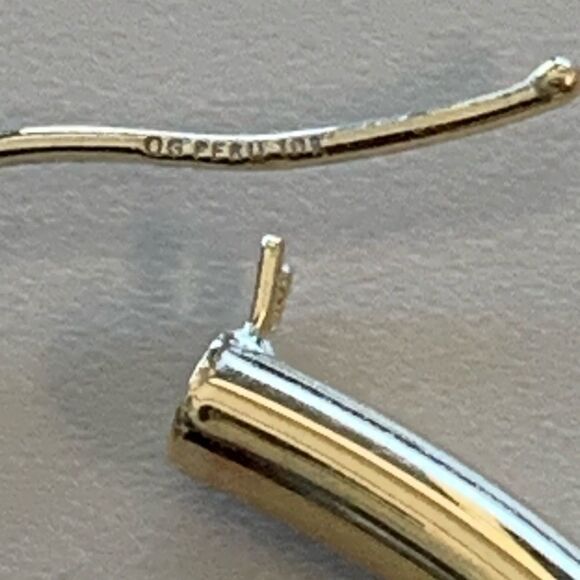 10K Polished 3mm Tube Hoop Earrings - Picture 6 of 11